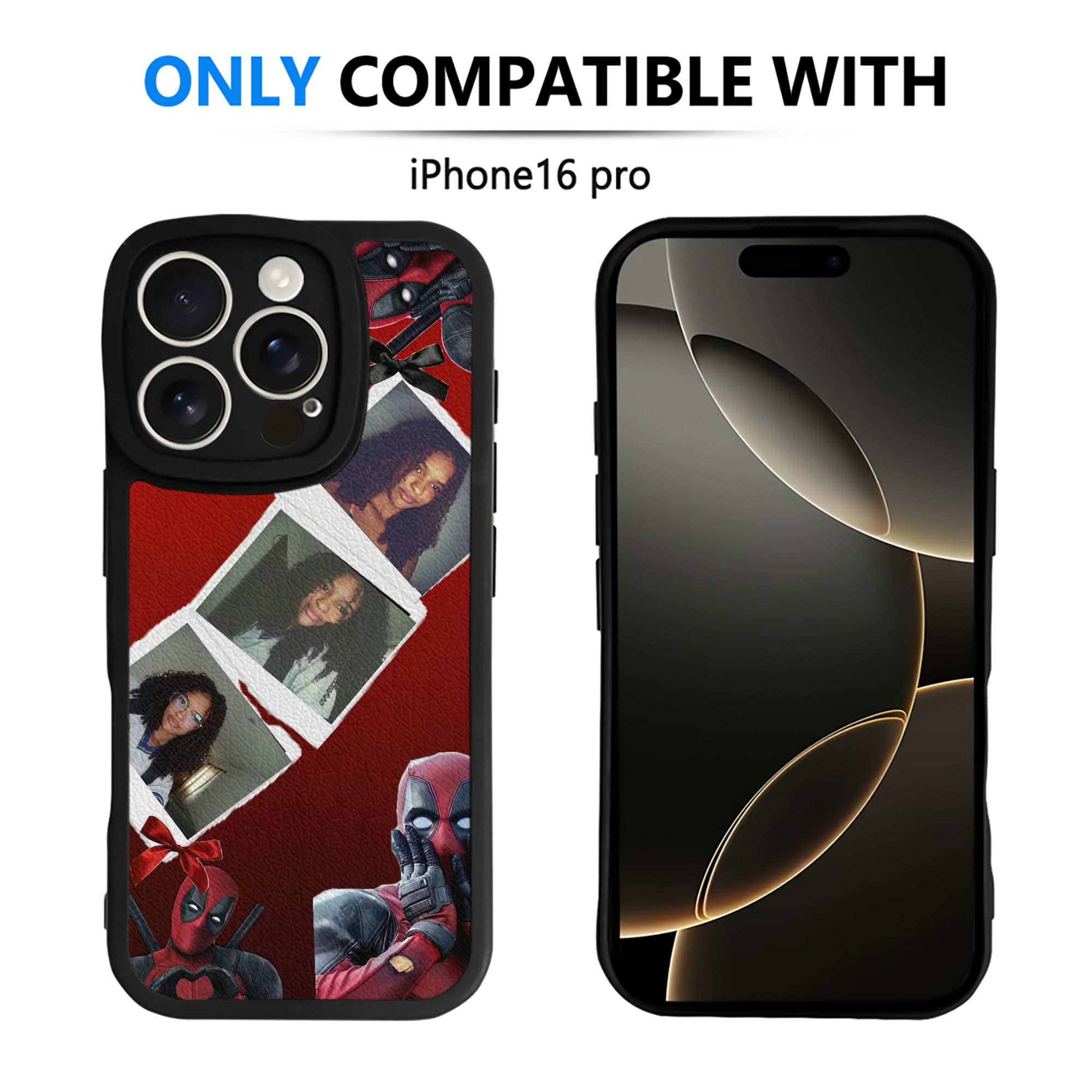 （画像用） Deadpool デッドプール 【iPhone 16シリーズ対応】シリコンスマホケース（レザー調） 材質：シリコン